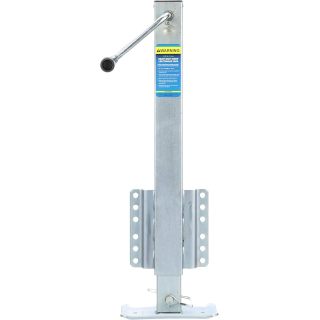 Heavy Duty Trailer Jack, Fixed Mount Jack w/Drop Leg, 28.6 in. of Lift, Max Load 2,500 Lbs.