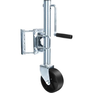 10" Lift Swing Back Trailer Jack with Single Wheel - 1000 lbs. Capacity