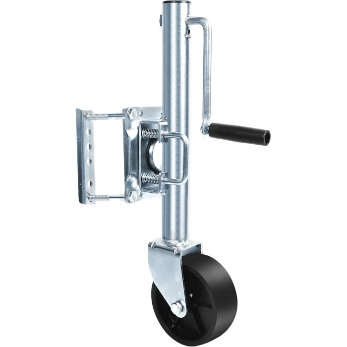 10" Lift Swing Back Trailer Jack with Single Wheel - 1000 lbs. Capacity