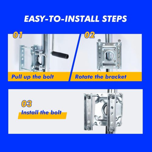 10" Lift Swing Back Trailer Jack with Single Wheel - 1000 lbs. Capacity