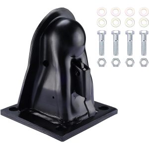 2-5/16" Flat Mount Trailer Coupler with Bolts Hardware,Black Powder Coat Finish Adjustable Coupler Capacity 14000LBS