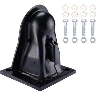 2-5/16" Flat Mount Trailer Coupler with Bolts Hardware,Black Powder Coat Finish Adjustable Coupler Capacity 14000LBS