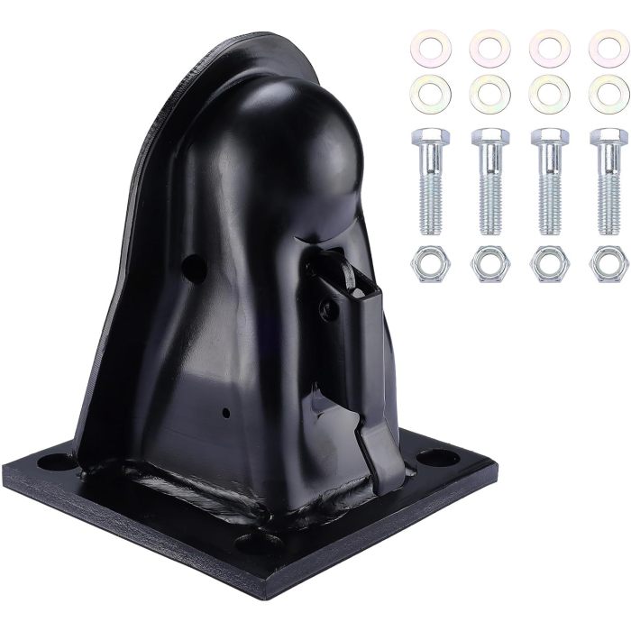2-5/16" Flat Mount Trailer Coupler with Bolts Hardware,Black Powder Coat Finish Adjustable Coupler Capacity 14000LBS