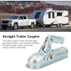 Trailer Coupler Parts Straight Tongue Trailer Coupler 2in Hitch Ball 800kg Load Capacity for 2in Round Tube