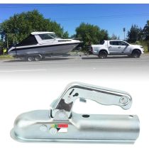 Trailer Coupler Parts Straight Tongue Trailer Coupler 2in Hitch Ball 800kg Load Capacity for 2in Round Tube