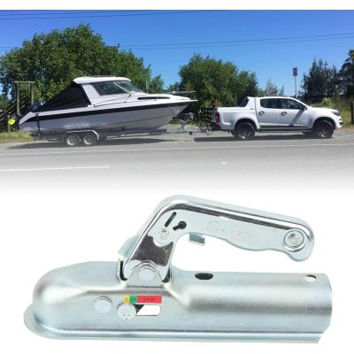 Trailer Coupler Parts Straight Tongue Trailer Coupler 2in Hitch Ball 800kg Load Capacity for 2in Round Tube