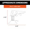 Coupler Replacement Latch for 2-Inch Trailer Hitch Ball, CLEAR ZINC