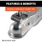 Coupler Replacement Latch for 2-Inch Trailer Hitch Ball, CLEAR ZINC