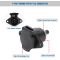 7-Pin Round Vehicle-Side Female-End Socket Replacement SAE J560 Style, Durable Glass-Filled Nylon Housing 7-Way Round Electrical Connector, Semi Truck Trailer Wiring Harness Car End - Black
