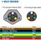 7-Pin Round Vehicle-Side Female-End Socket Replacement SAE J560 Style, Die-Cast Zinc Housing 7-Way Round Electrical Connector, Semi Truck Trailer Wiring Harness Car End - Sliver