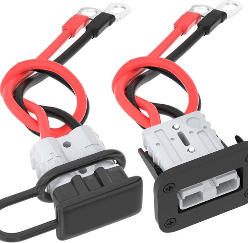 50 Amp Battery Quick Connect/Disconnect Connector 6 to 12 Gauge Battery Cable Connector Quick Disconnect Battery Terminal, 12V Wire Harness Plug Connector Kit for Car Winch Trailer - 2 Pack