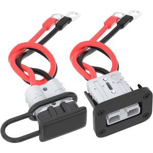 50 Amp Battery Quick Connect/Disconnect Connector 6 to 12 Gauge Battery Cable Connector Quick Disconnect Battery Terminal, 12V Wire Harness Plug Connector Kit for Car Winch Trailer - 2 Pack