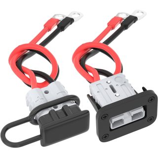 50 Amp Battery Quick Connect/Disconnect Connector 6 to 12 Gauge Battery Cable Connector Quick Disconnect Battery Terminal, 12V Wire Harness Plug Connector Kit for Car Winch Trailer - 2 Pack