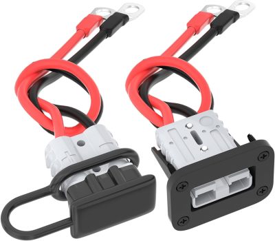 50 Amp Battery Quick Connect/Disconnect Connector 6 to 12 Gauge Battery Cable Connector Quick Disconnect Battery Terminal, 12V Wire Harness Plug Connector Kit for Car Winch Trailer - 2 Pack