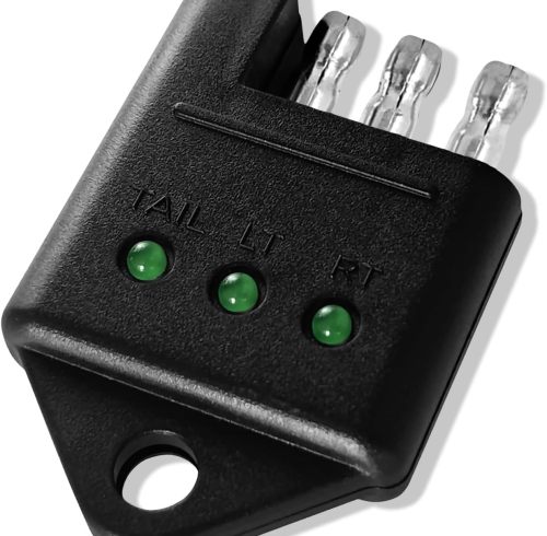 4 Pin Trailer Tester Connector Trailer Plug Tester Trailer Connector Tester, Car Accessories Trailer Tow Wire Harness Socket Kit for Turn Signal Tail Lights Trouble Shooter