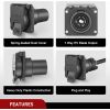 Heavy Duty 7 Pin Round Trailer Connector Assembly Die Cast with Extension Spring Guard 7 Way Replacement Plug Wiring Harness Power Adapter for Semi Truck Tractor Trailer