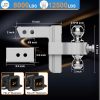 Trailer Hitch, Drop Hitch Fits 2 Inch Receiver, Height Aluminum Tow Hitches with Dual Ball (2" x 2-5/16") GTW 12,500 LBS, Heavy Duty Towing Hitch Ball Mount