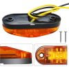 LED Trailer Lights Kit Front Rear Side Marker Clearance Indicators Light Lamp, 10Pack Amber + 10Pack Red DC12-24V 2.5" Waterproof Universal for RV Camper Truck Van Caravan Boat