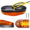 LED Trailer Lights Kit Front Rear Side Marker Clearance Indicators Light Lamp, 10Pack Amber + 10Pack Red DC12-24V 2.5