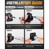 Premium LED License Plate Light Lamp for Ford F150 (2015-2020) & Raptor (2017-2020) - Clear Lens, 6000K White - OEM/ODM Solutions for Auto Accessory Distributors