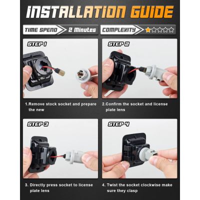 Premium LED License Plate Light Lamp for Ford F150 (2015-2020) & Raptor (2017-2020) - Clear Lens, 6000K White - OEM/ODM Solutions for Auto Accessory Distributors