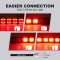 RV Tail Lights, Double Trailer Light with Reflector, Waterproof LED Taillights for Truck Camper Motorhome Cargo Pickup Flatbed Towing Vehicle, Replacement for Turn Brake Stop, Red