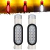 2pcs Boat Trailer Guide Light with Reverse Lights Waterproof Boat Trailer Post Pipe Guide Lights, Boat Trailer Turn Signal Brake Tail Lights 12V