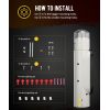 2pcs Boat Trailer Guide Light with Reverse Lights Waterproof Boat Trailer Post Pipe Guide Lights, Boat Trailer Turn Signal Brake Tail Lights 12V