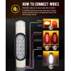 2pcs Boat Trailer Guide Light with Reverse Lights Waterproof Boat Trailer Post Pipe Guide Lights, Boat Trailer Turn Signal Brake Tail Lights 12V