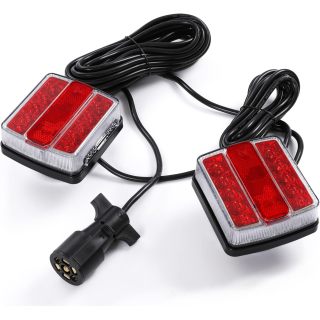 Magnetic LED Trailer Towing Light Kit, 24ft Cable with 7 pin plug, IP68 Waterproof, DOT Approved