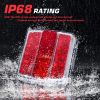 Magnetic LED Trailer Towing Light Kit, 24ft Cable with 7 pin plug, IP68 Waterproof, DOT Approved