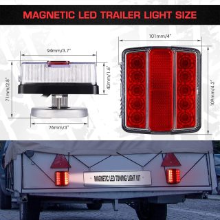 Red Trailer Light Bar, 15inch 11 LED Trailer Rear Light Bar, Park/Brake/Turn/Signal/Marker Waterproof Enclosed Trailer Lights for Utility Trailer Truck Pickup