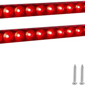 Red Trailer Light Bar, 15inch 11 LED Trailer Rear Light Bar, Park/Brake/Turn/Signal/Marker Waterproof Enclosed Trailer Lights for Utility Trailer Truck Pickup