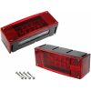 Left+Right/over 12 LED super diodes for each light/AUTO 2PCS 12V LED Submersible Low Profile Rectangular Trailer Lights, Tail Stop Turn Running Lights Kit, Sealed for Boat Truck Marine