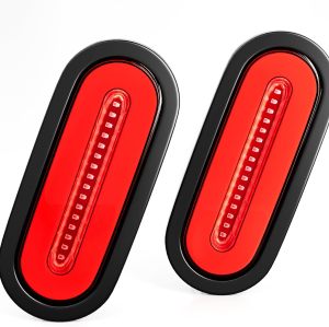 LED Trailer Lights Oval Tail Lights 2 PCS, 6