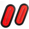 LED Trailer Lights Oval Tail Lights 2 PCS, 6" Halo Brake Turn Stop Signal Lights, IP65 Waterproof Truck Lights with 38 Red LEDs & Rubber Rings for Trucks, RVs and Vans