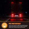 LED Trailer Lights Oval Tail Lights 2 PCS, 6" Halo Brake Turn Stop Signal Lights, IP65 Waterproof Truck Lights with 38 Red LEDs & Rubber Rings for Trucks, RVs and Vans