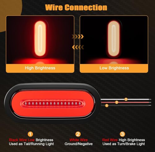 3.8" Strobe+Steady Marker Lights Strip Dual Function Amber Trailer LED Side Clearance Tail Griller Flash Lights 12V Turn Signal Warning Waterproof Light for Trailer Truck Van RV ATV Bus, 10Pcs