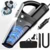 ATVC-1009 Portable Car Vacuum Cleaner 12V DC Auto Handheld Vacuum LED Light Dust Cup & Storage Bag Lightweight for Car Cleaning