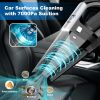 ATVC-1009 Portable Car Vacuum Cleaner 12V DC Auto Handheld Vacuum LED Light Dust Cup & Storage Bag Lightweight for Car Cleaning