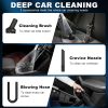 ATVC-1009 Portable Car Vacuum Cleaner 12V DC Auto Handheld Vacuum LED Light Dust Cup & Storage Bag Lightweight for Car Cleaning
