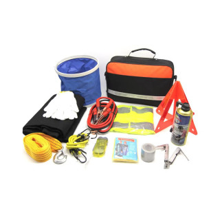 ATLI ATEK-3049 Roadside Emergency Car Kit with Jumper Cables, Auto Vehicle Safety Road Side Assistance Kits