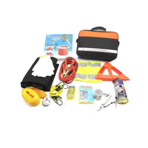 ATLI ATEK-3049 Roadside Emergency Car Kit with Jumper Cables, Auto Vehicle Safety Road Side Assistance Kits
