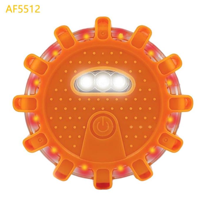 ATLI AF5512 LED Road Flare Emergency Kit - 12+3 Lighting Modes with Magnetic Hook for Vehicle Rescue & Safety