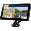 2025 Latest 7" Touch Screen Car GPS Navigator - Voice Guidance, Speed/Red Light Alerts & Custom Truck Routes for Cars, Trucks, RVs (Black)