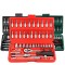 ATLI 46 Pieces 1/4 inch Drive Socket Ratchet Wrench Set, with Bit Socket Set Metric and Extension Bar for Auto Repairing and Household, with Storage Case