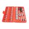 ATLI 46 Pieces 1/4 inch Drive Socket Ratchet Wrench Set, with Bit Socket Set Metric and Extension Bar for Auto Repairing and Household, with Storage Case