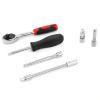 ATLI 46 Pieces 1/4 inch Drive Socket Ratchet Wrench Set, with Bit Socket Set Metric and Extension Bar for Auto Repairing and Household, with Storage Case