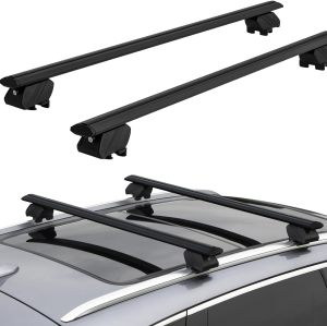 RR1226 Aluminum Luggage Rack Cargo Carrier with 2 Pair of Mounting Clamps Fit for Most Car Vehicle SUV
