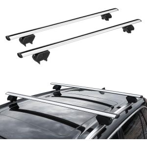 RR1226 Aluminum Luggage Rack Cargo Carrier with 2 Pair of Mounting Clamps Fit for Most Car Vehicle SUV